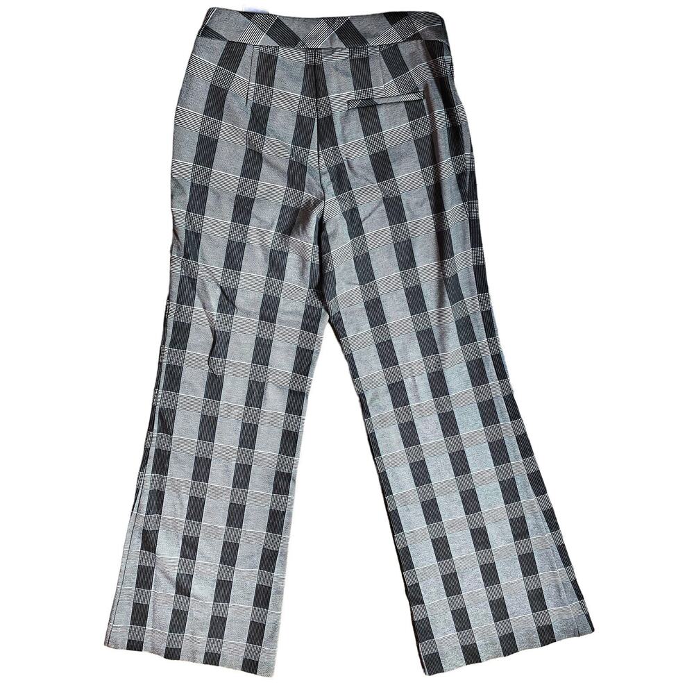 G.I.L.I Wide Leg Bell Bottom Gray Plaid Sz 2 Wide Leg Pants 70ties Cool Comfy